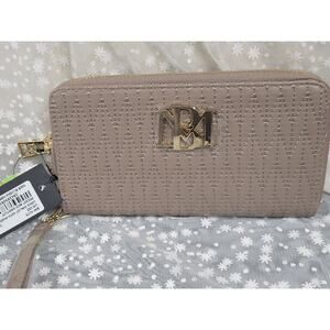 Badgley Mischka Vegan Long Wallet, Taupe NWT